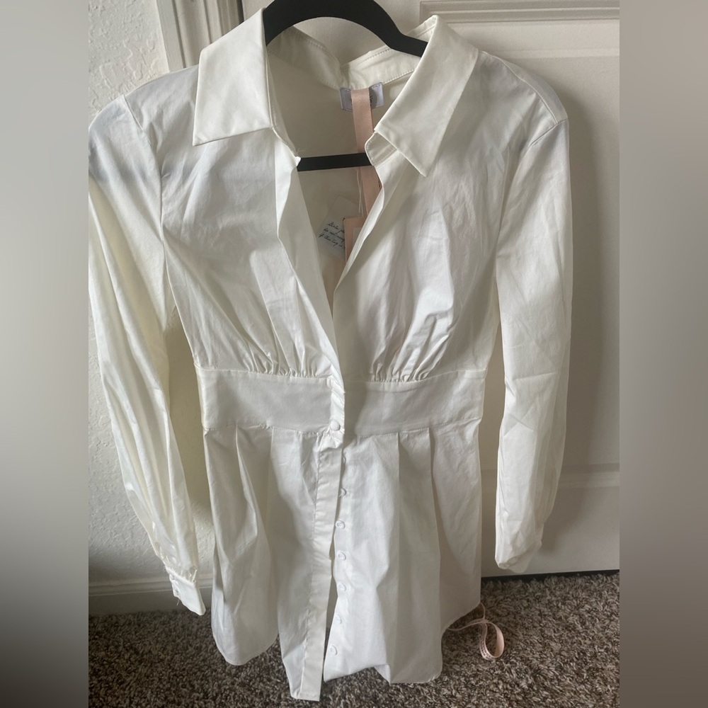 OhPolly Own It Corset Shirt Dress